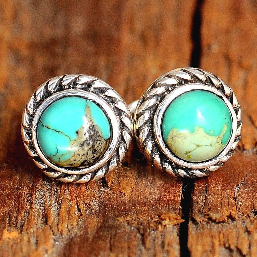 Turquoise Earrings Sterling Silver