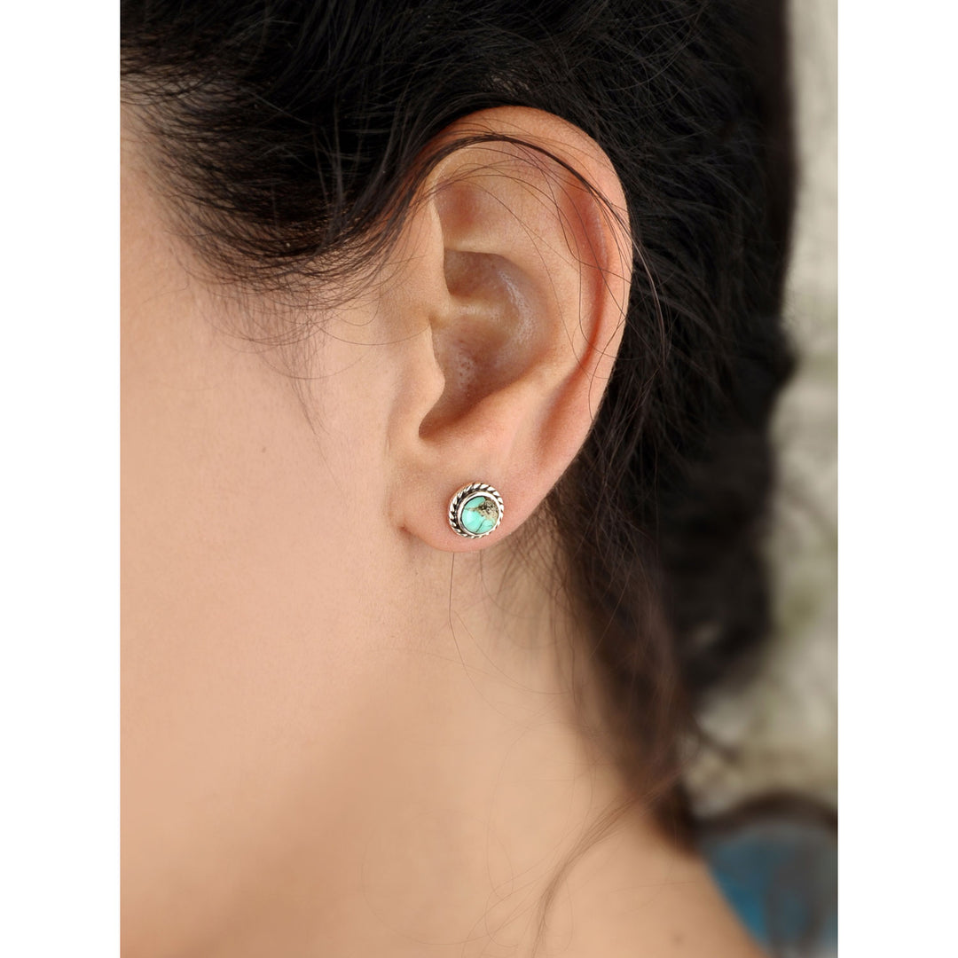 Turquoise Earrings Sterling Silver