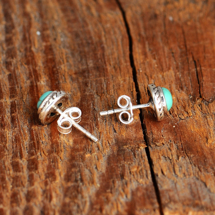 Turquoise Earrings Sterling Silver