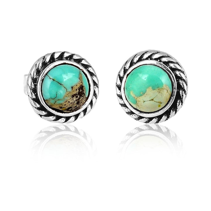 Turquoise Earrings Sterling Silver