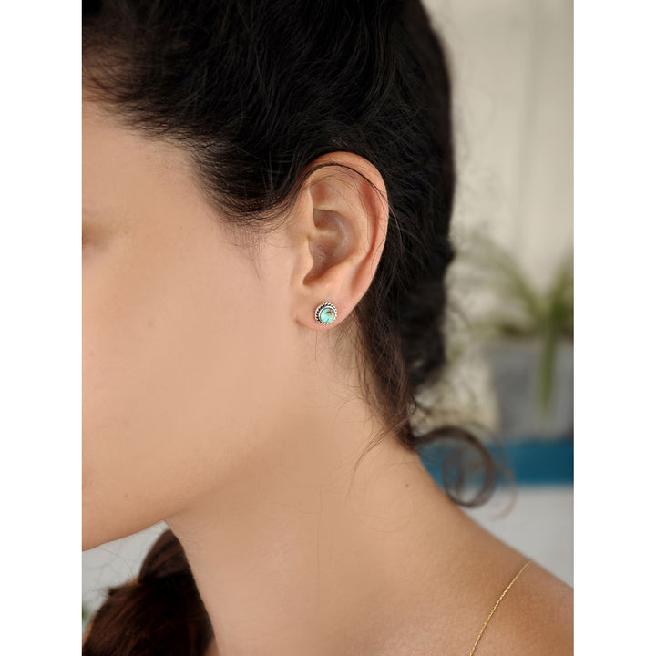 Turquoise Earrings Sterling Silver