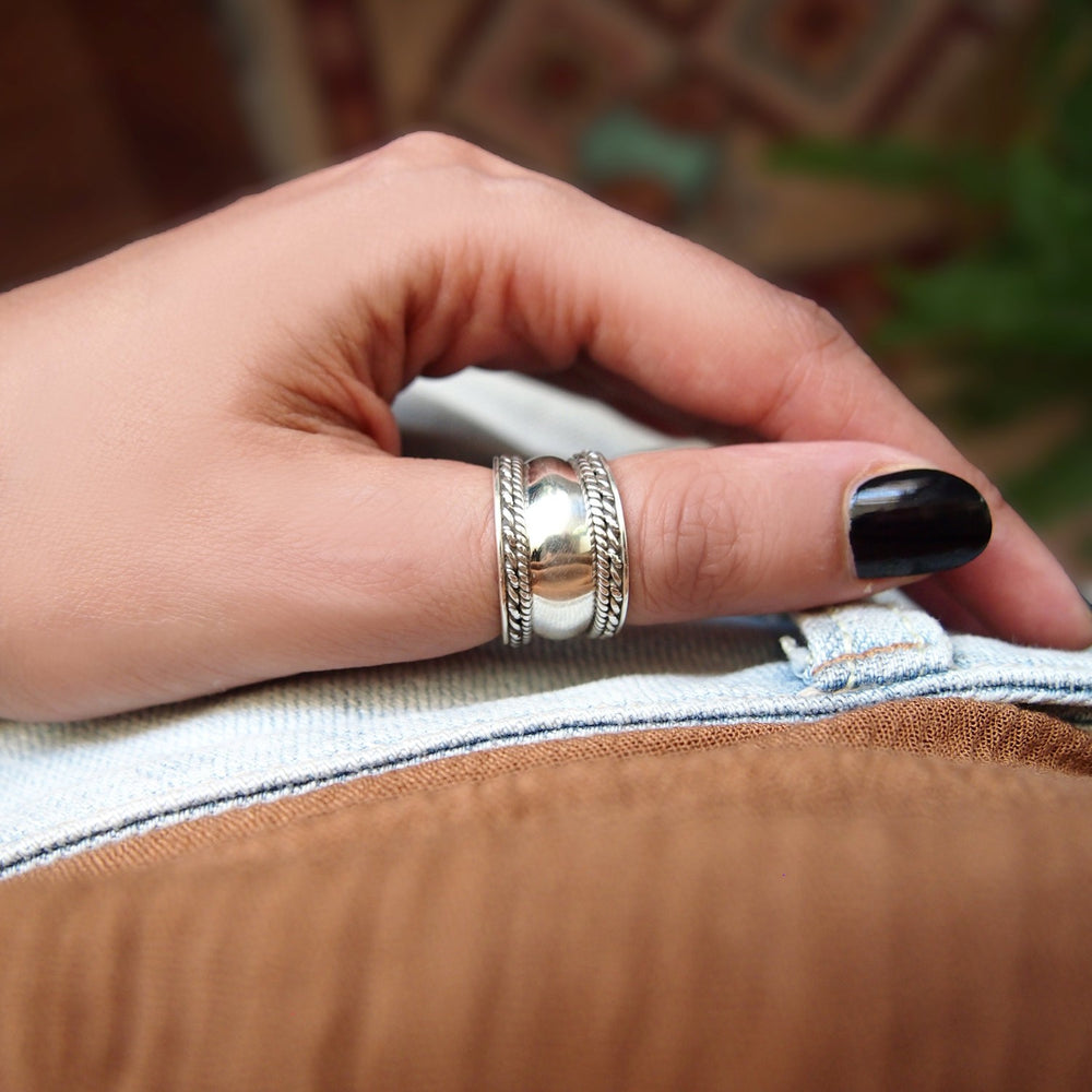 Silver thumb ring on sale