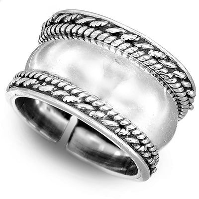 Wide Thumb Band Ring Sterling Silver - Boho Magic